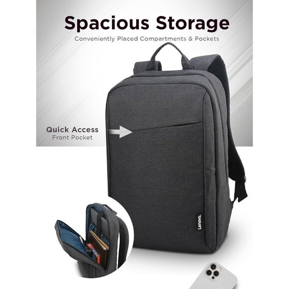 Lenovo Laptop Backpack B210 Black 15.6-Inch Laptop Tablet Durable, Clean Design. - Picture 5 of 9